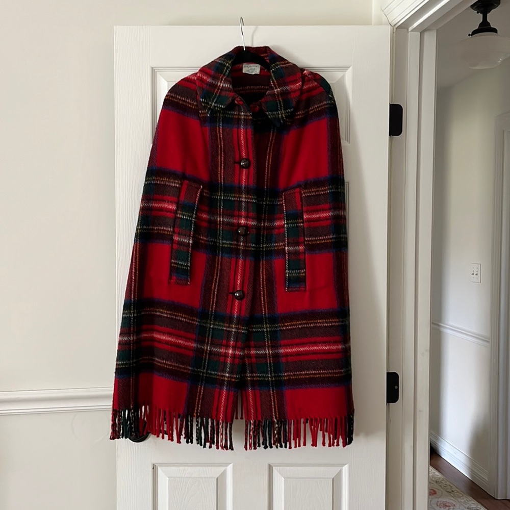 Tartan Wool Cape